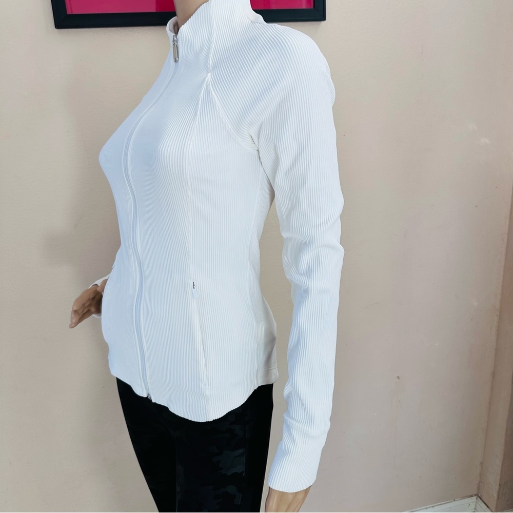 Athleta White Ribbed Jacket - Picture 10 of 16